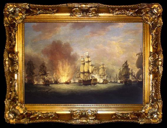 framed  Richard Paton The Moonlight Battle off Cape St Vincent, 16 January 1780, ta009-2